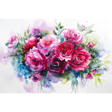 Flower Canvas on Wood